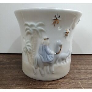 Russ Berrie Marbella Collection Christmas Wisemen 12K Gold Tealight Votive 14377